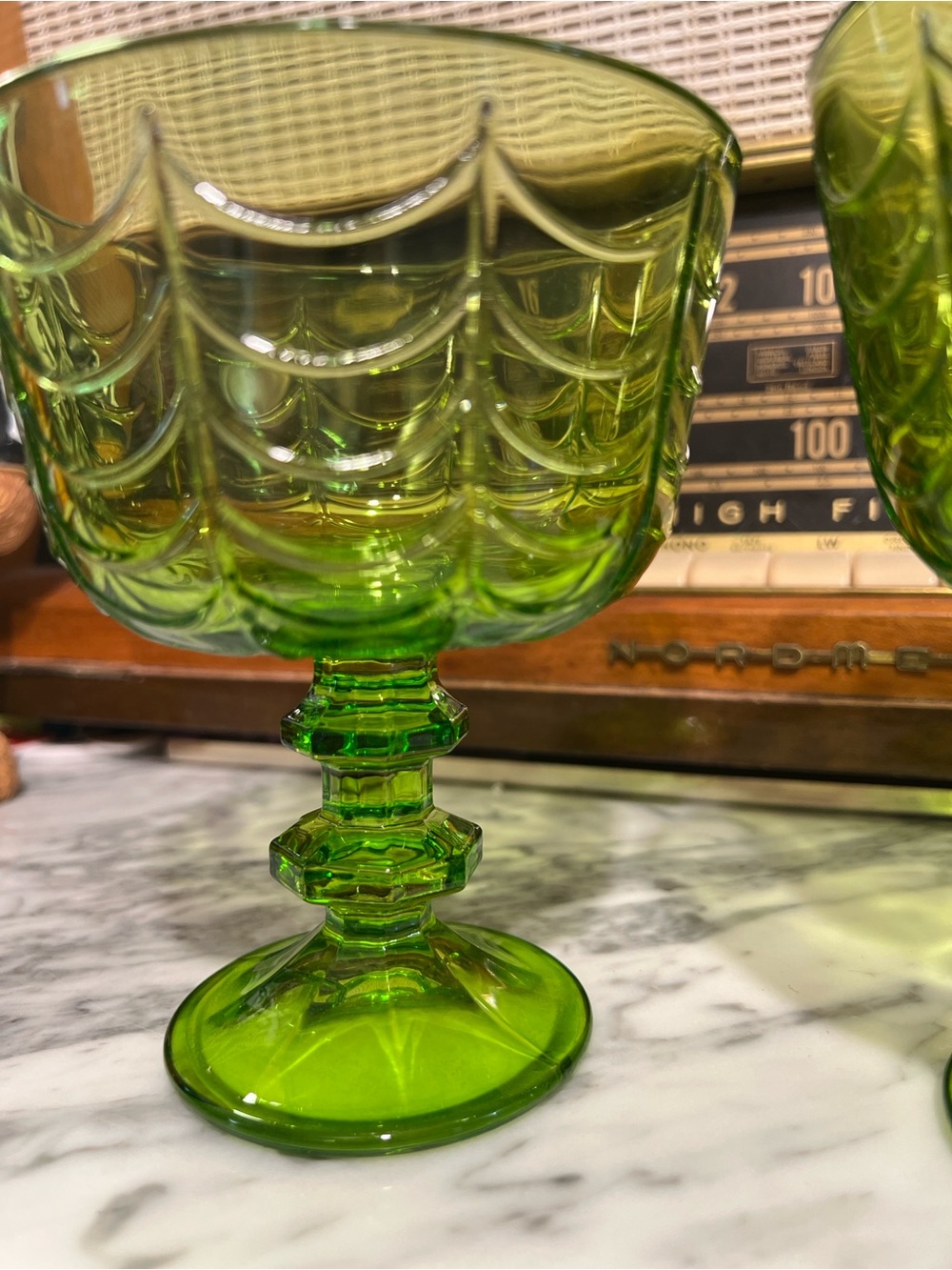 ✨NEW💚Target Bullseye Playground 2026 Halloween Green Glass Goblet Stemware Set🥂 - Picture 6 of 8